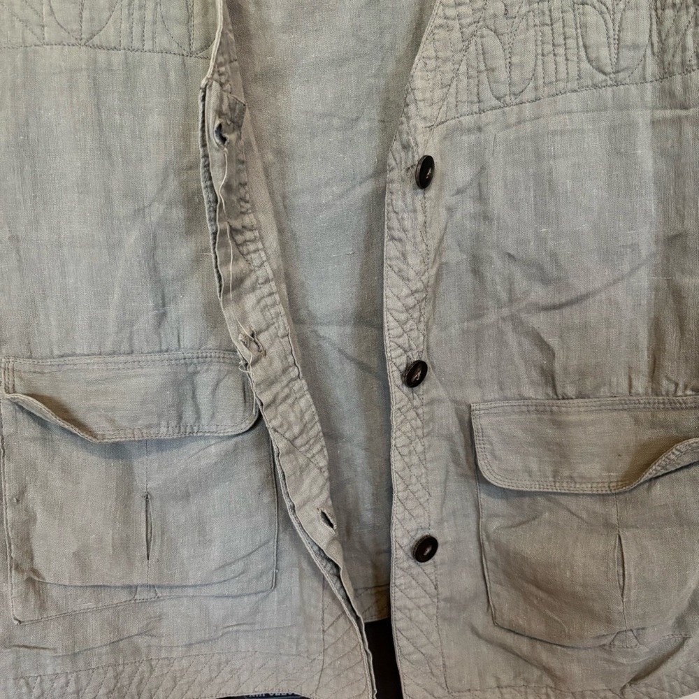 Vintage Orvis Cotton Green Vest - size M​​ - Picture 4 of 11
